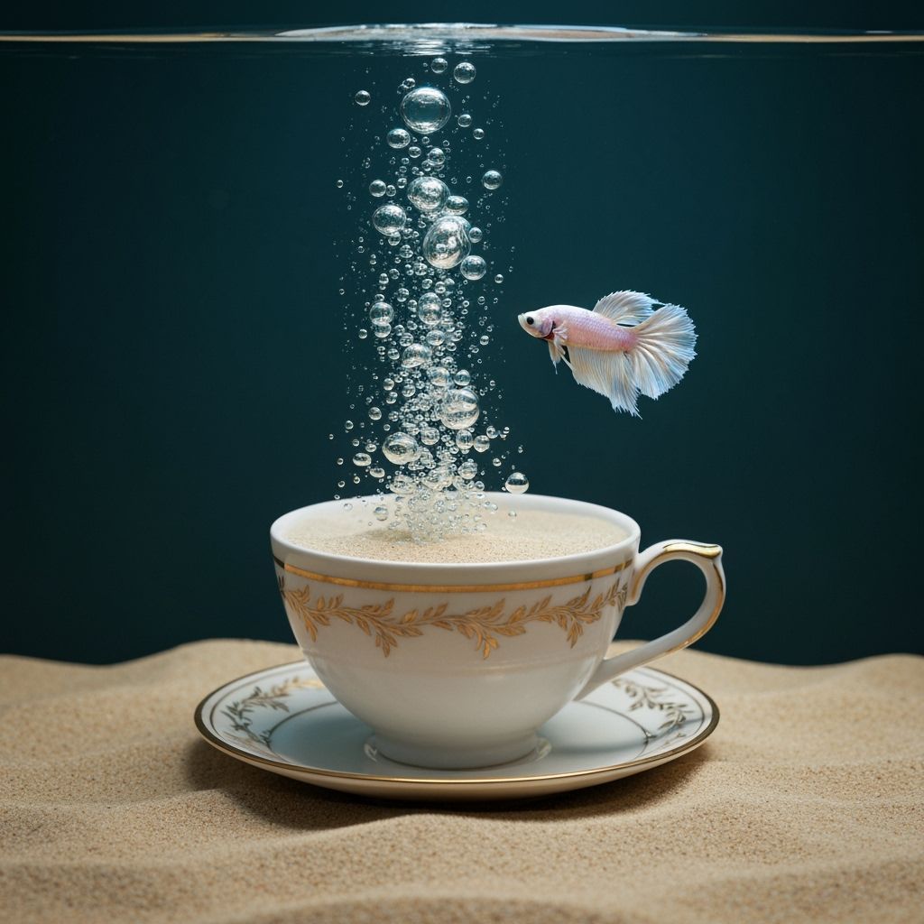 Miniature Underwater World in Vintage Teacup