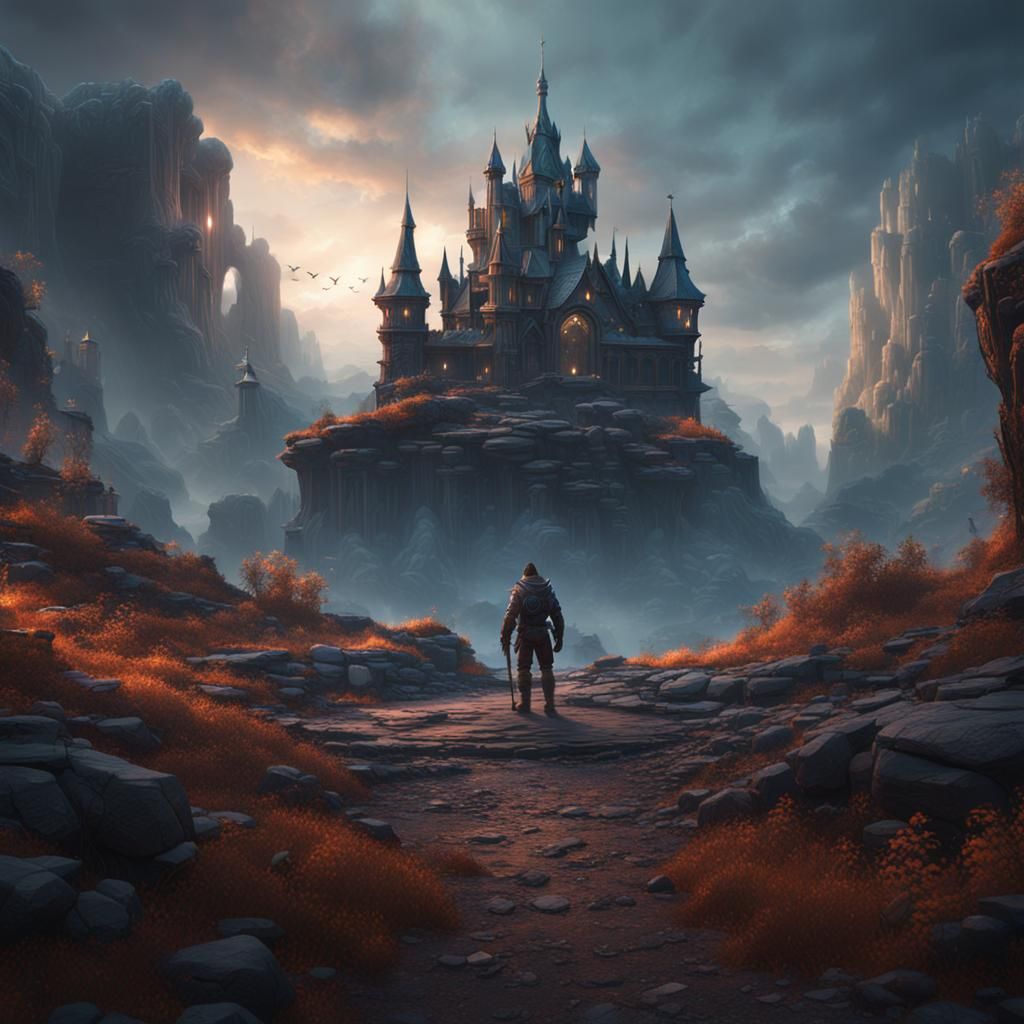 Alone: Detailed Matte Painting in Deep Color