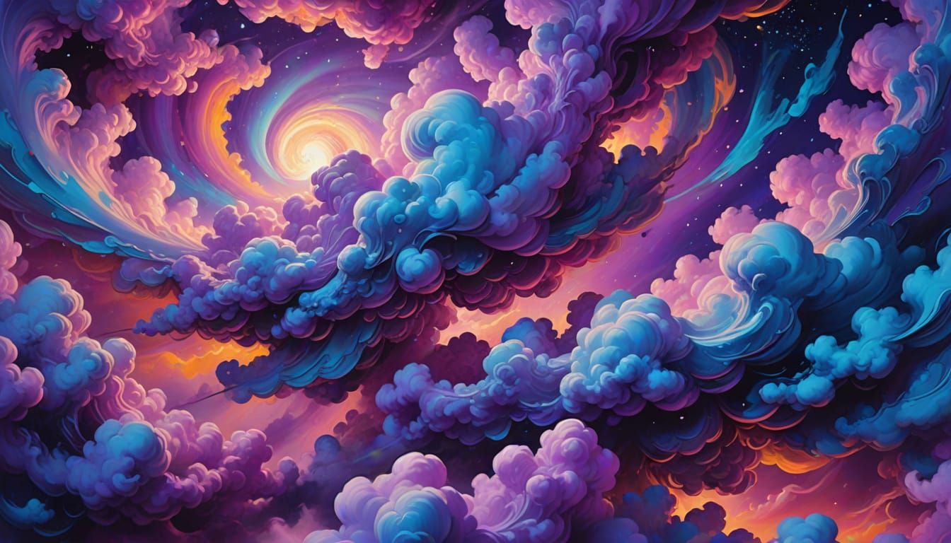 Dreamscape: Surrealism in Oil with Neon Accents