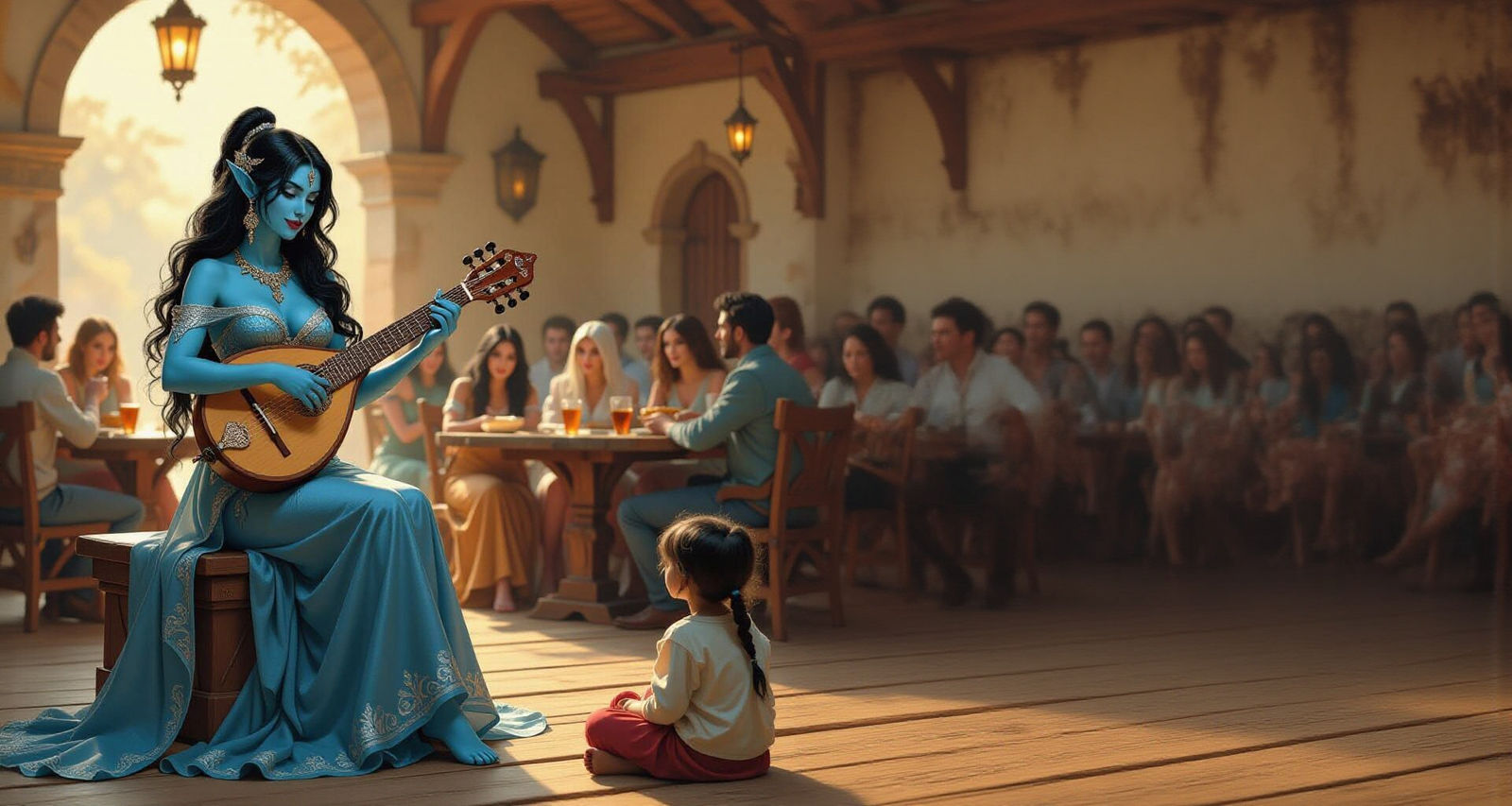 Triton Bard Entertains a Crowd