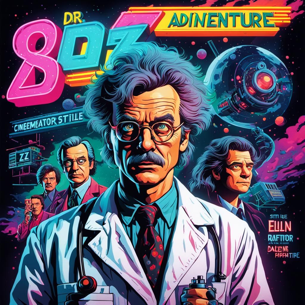 80s sci-fi poster