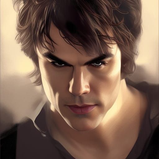 Damon, Elena & Stefan: Hyperdetailed Artstation Portrait
