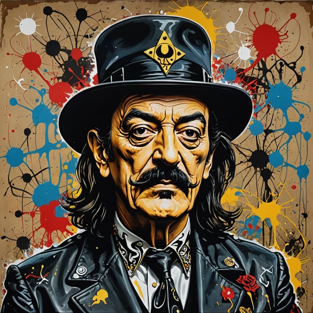 Salvador Dali as Lemmy Kilmister