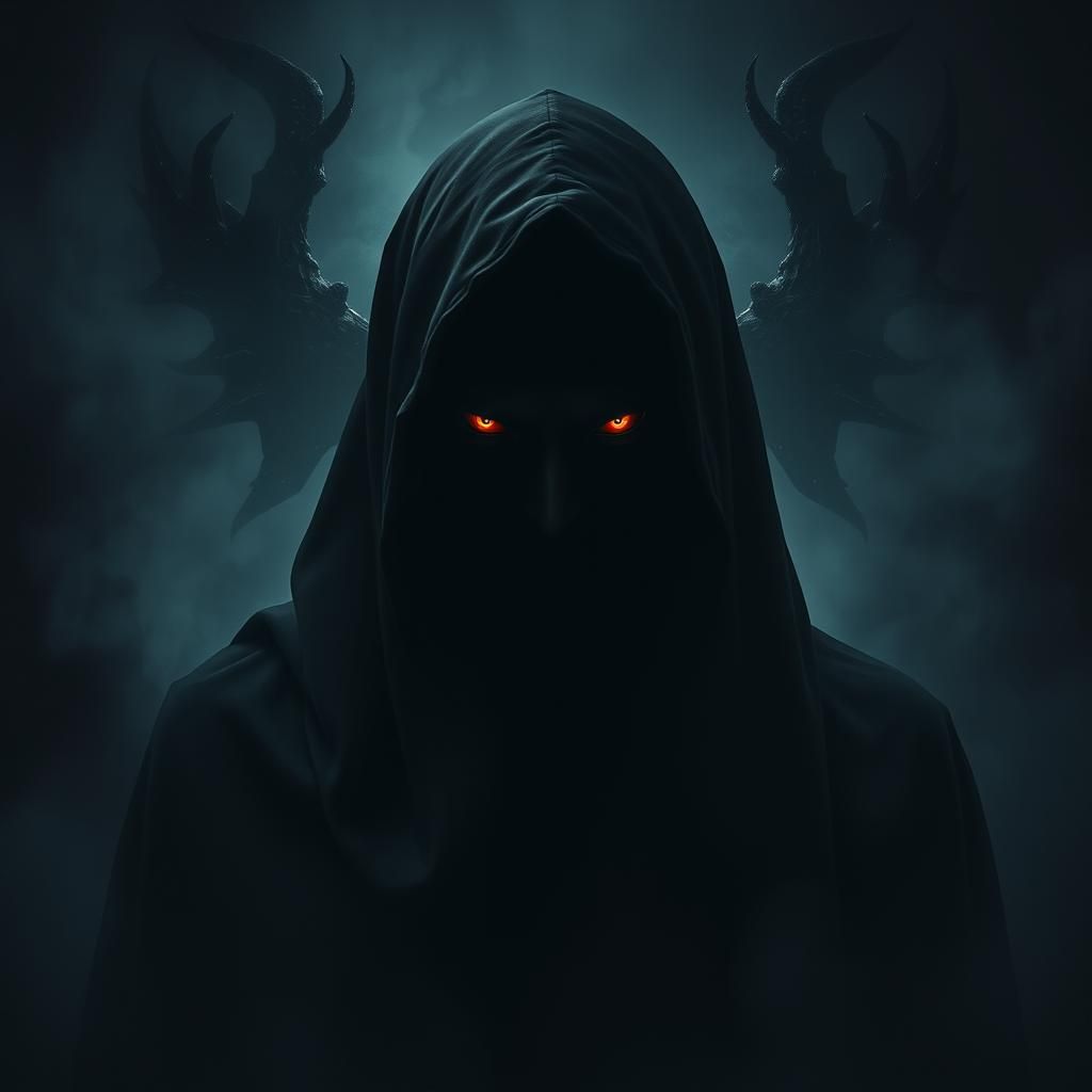 Dark Gothic Figure in Shadowy, Biomechanical Style