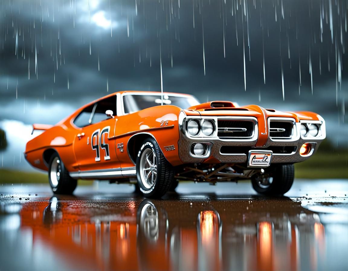 1969 Pontiac GTO Judge Replica in Rain
