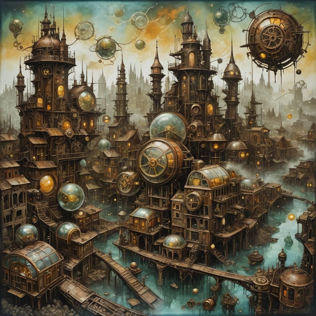 steampunk space city #2