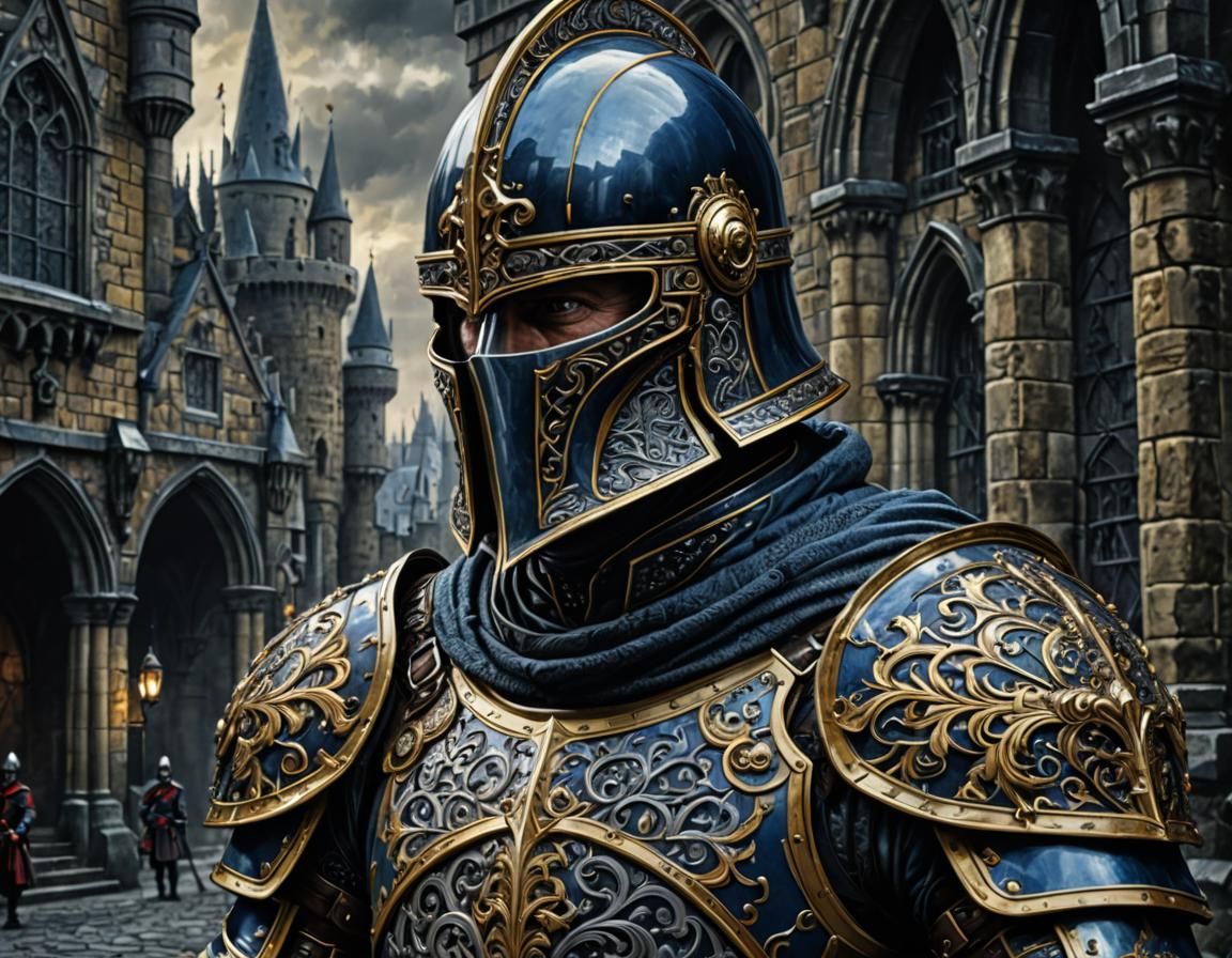Royal Guard in Armor: Hyperrealistic Concept Art
