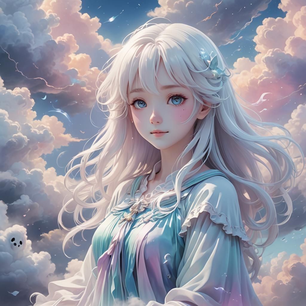 Cute pastel ghost wallpaper