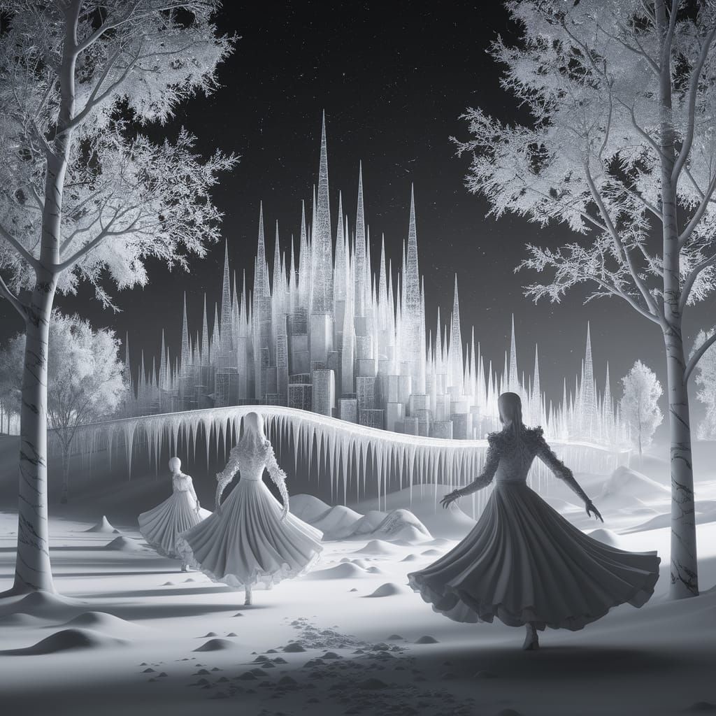 Surreal White Dreamscape: Floating City of Light