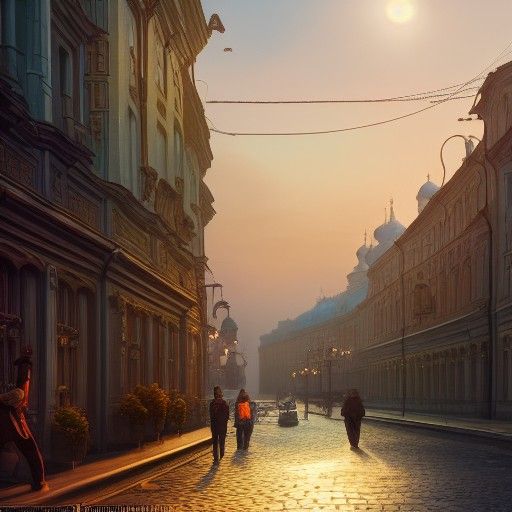 Imperial Russian Street in St. Petersburg