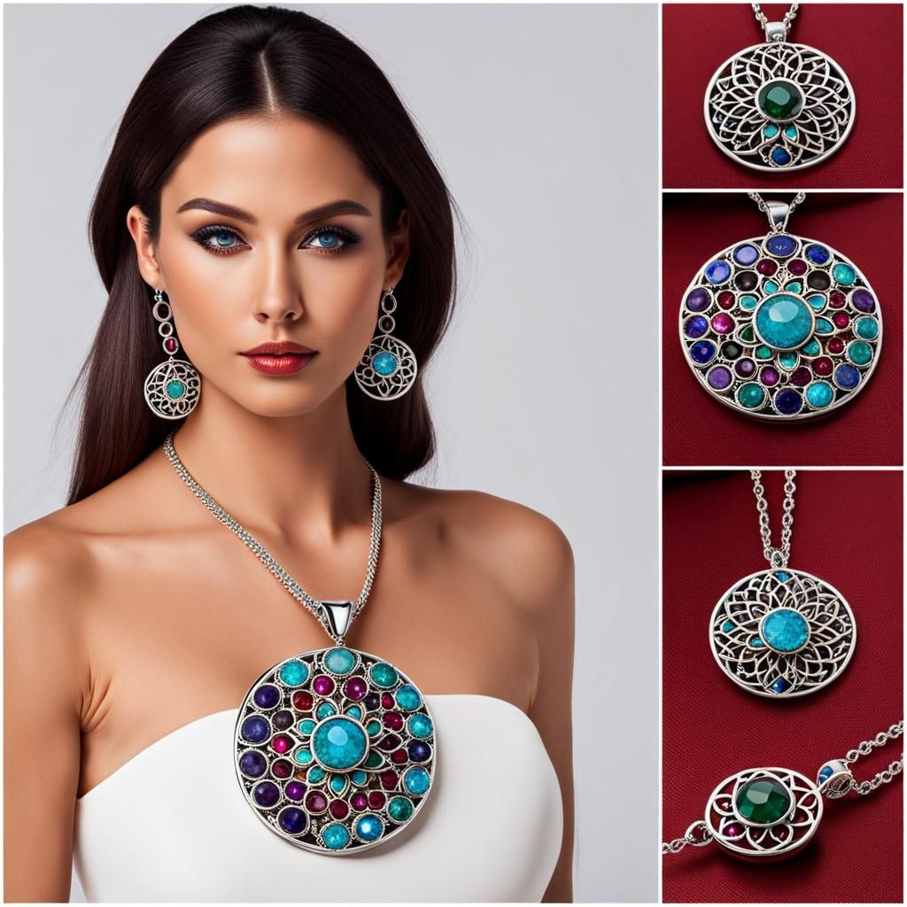 Mandala Gemstone Necklace: Mystical Design