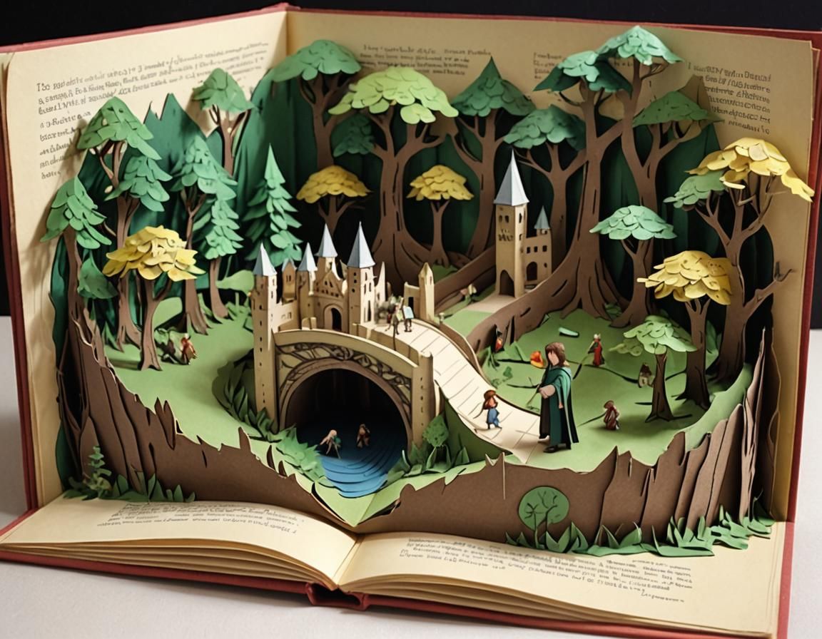 Lord of the Rings Pop-Up Book Illustration