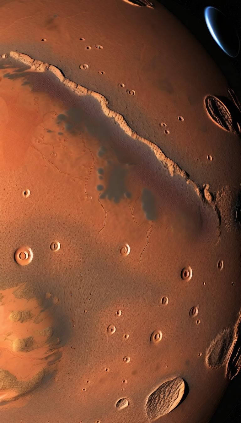 Detailed Depth Map of Planet Mars