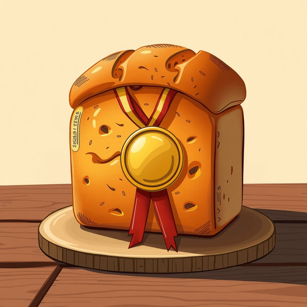 Breadwinner Loaf Adorned with Gold Medal
