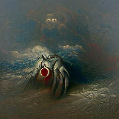 Gothic Horror Evil Eye Illustration