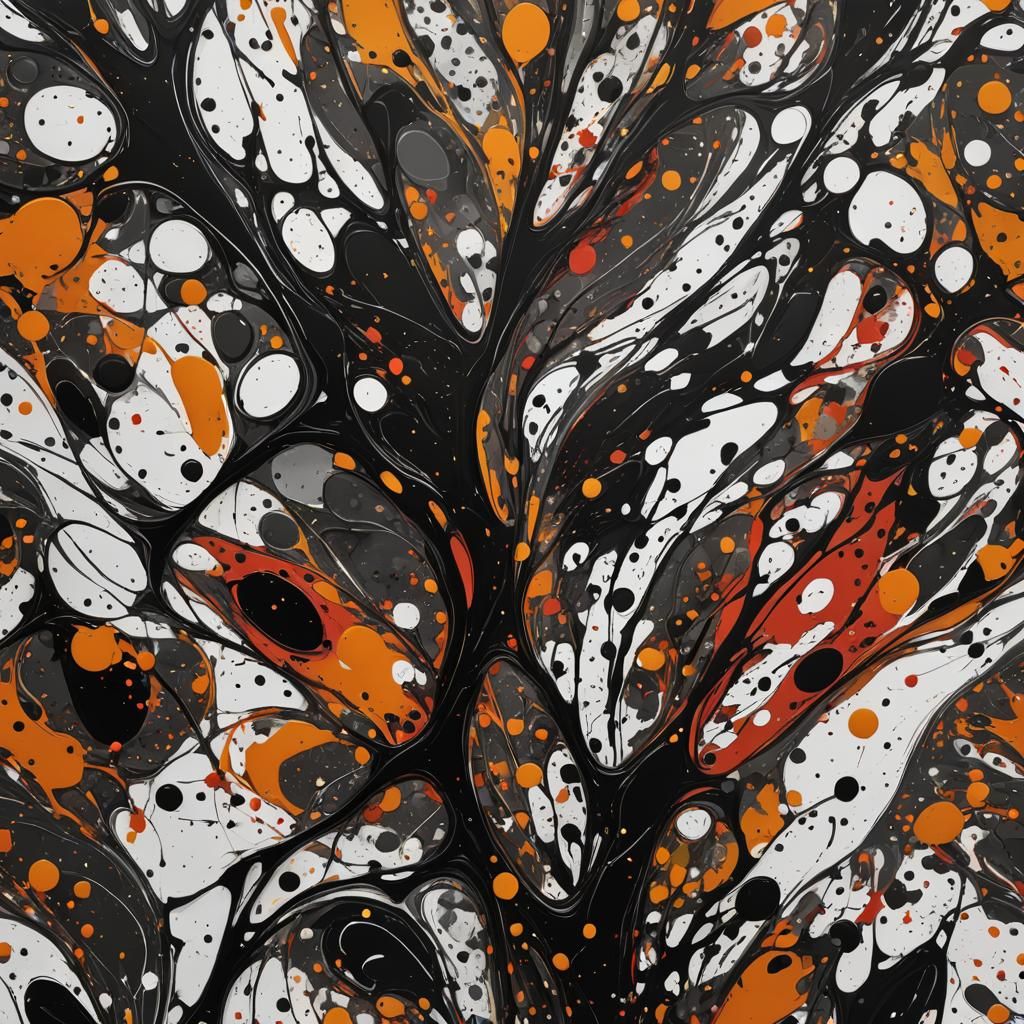 Vibrant Pollock-Inspired Abstract Art