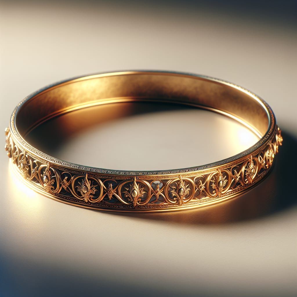 Medieval Golden Circlet Headpiece with Intricate Details