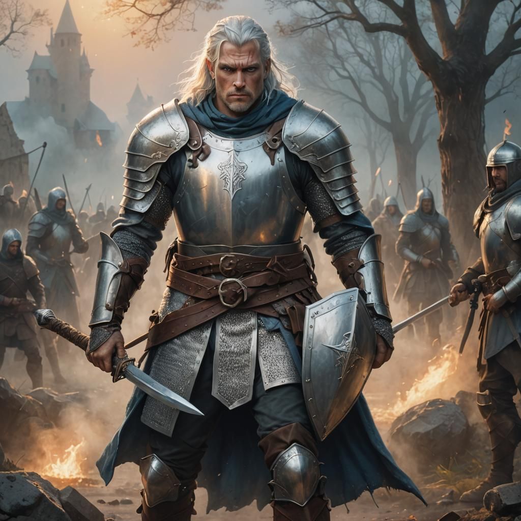 Medieval Mercenary Walda in Fantasy Art Style