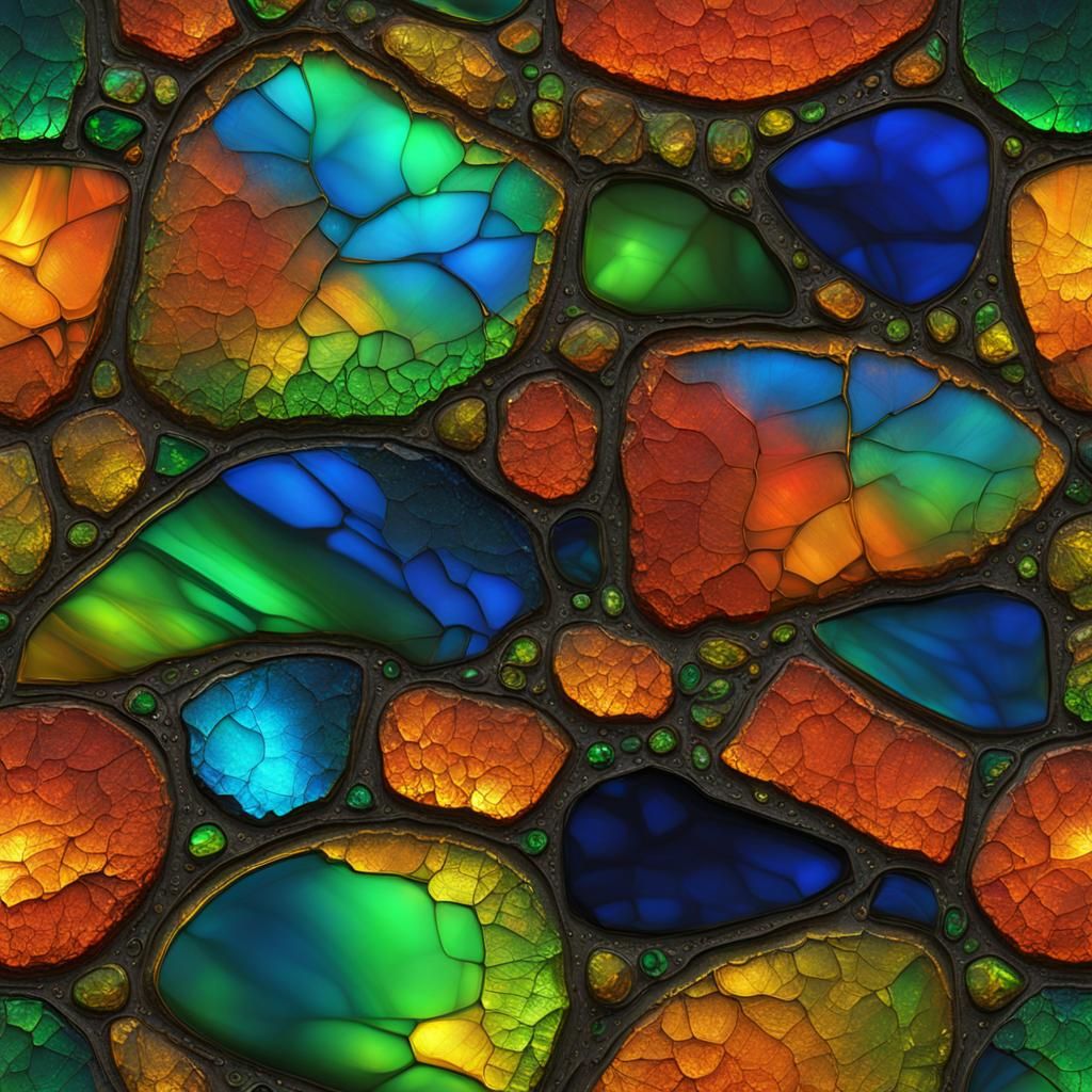 Ammolite Jewel Floating in Air in 3D