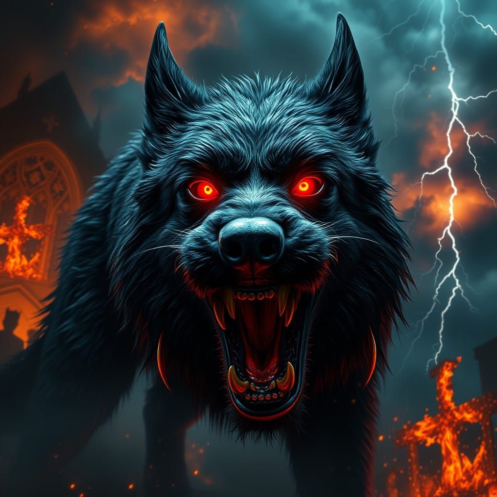 Colossal Black Dog Descends Upon Holy Trinity Church