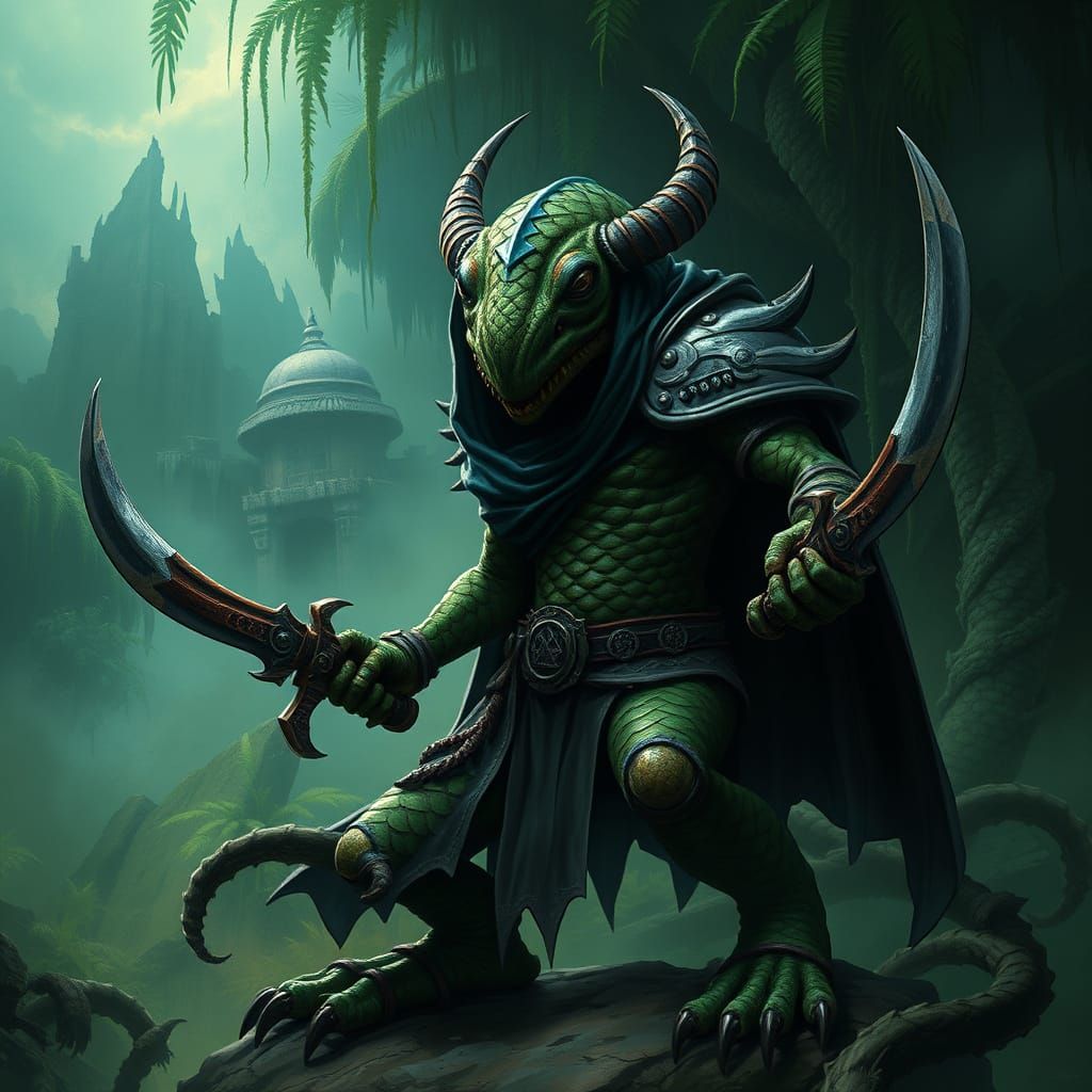 Dark Jungle Assassin in Scale Armor