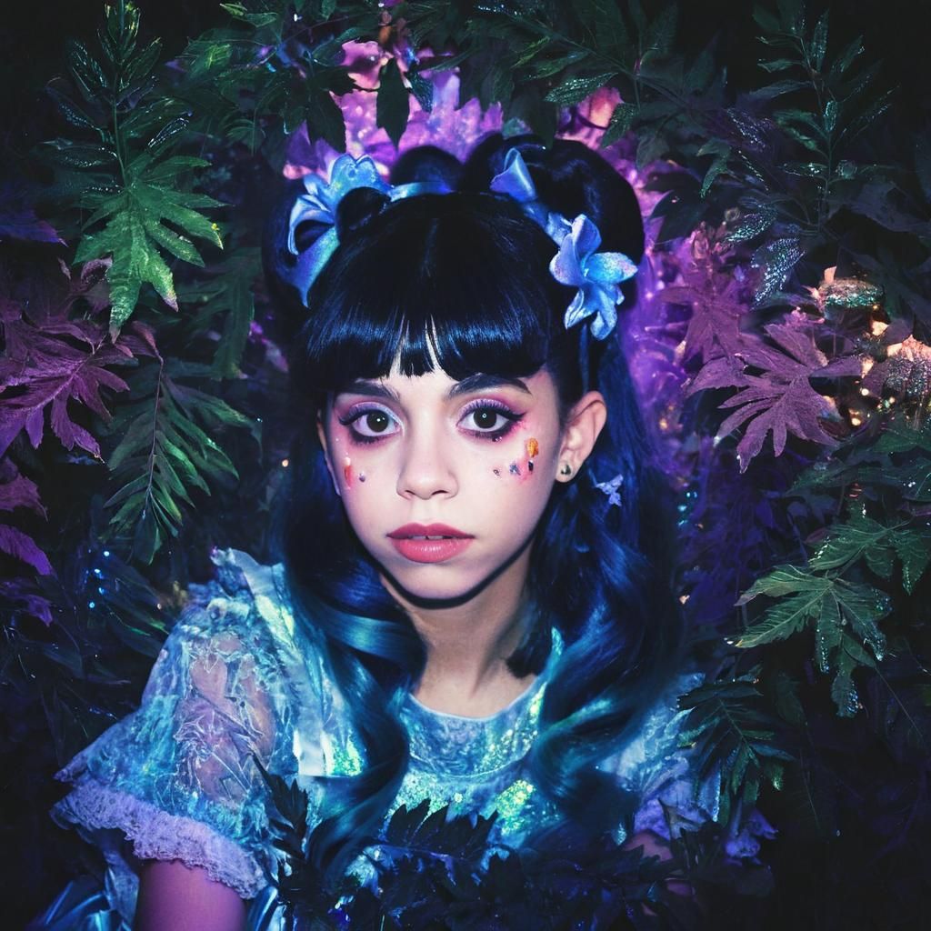 Mystical Nymph Portrait in Surrealist Oil Painting