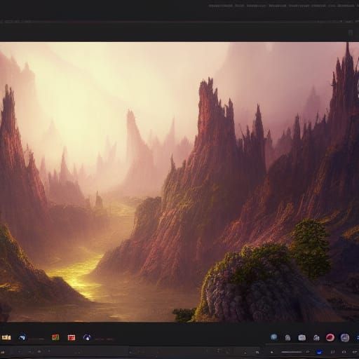 Fantastical Cloaked Sage in Detailed Matte Painting