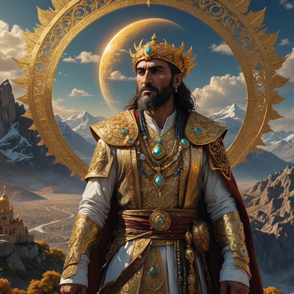 Turkish God Portrait in Detailed Matte Painting