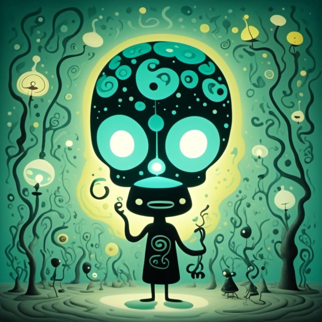 Alien Landscape Lamp Design