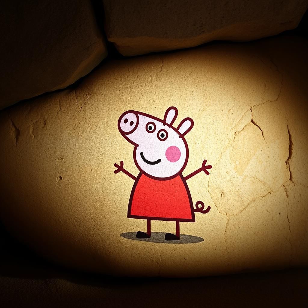 Peppa Pig as a Prehistoric Cave Painting