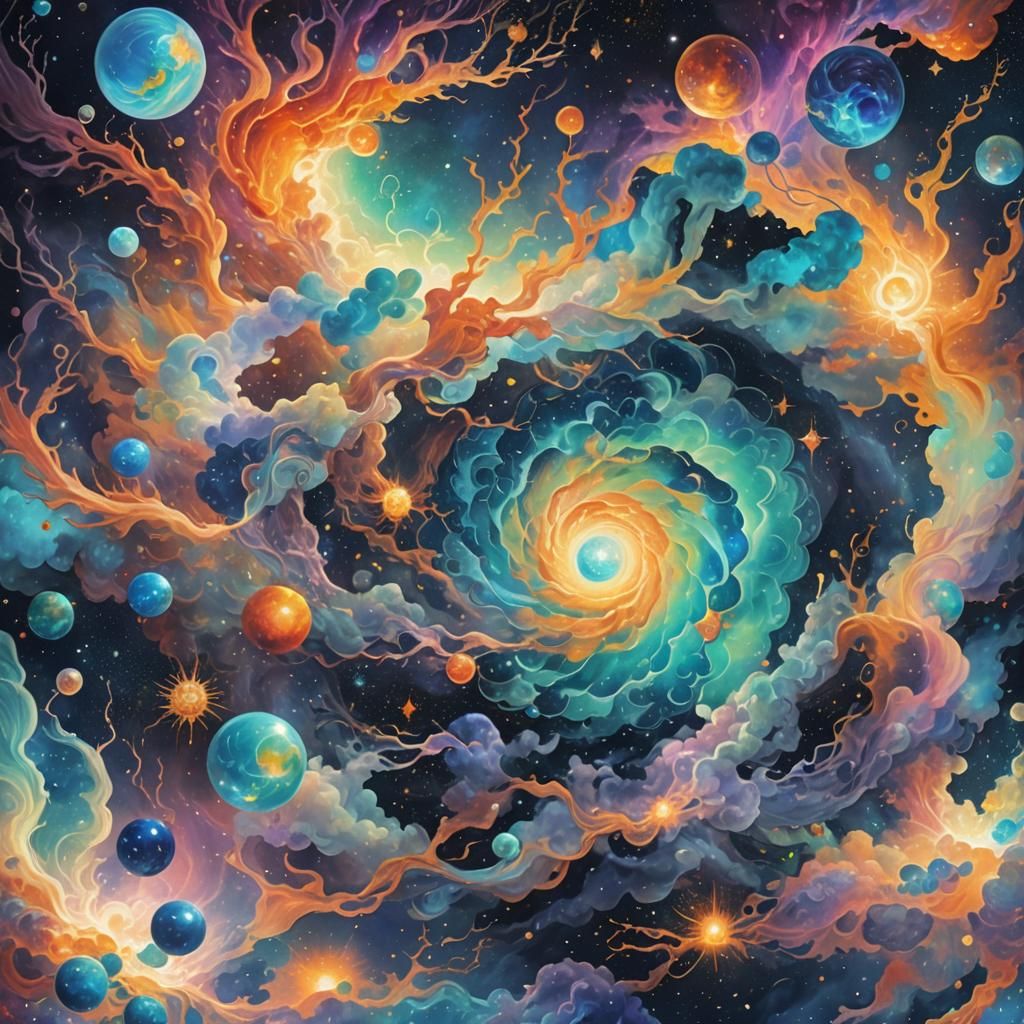 Holographic Astral Dream Storm by Amaringo