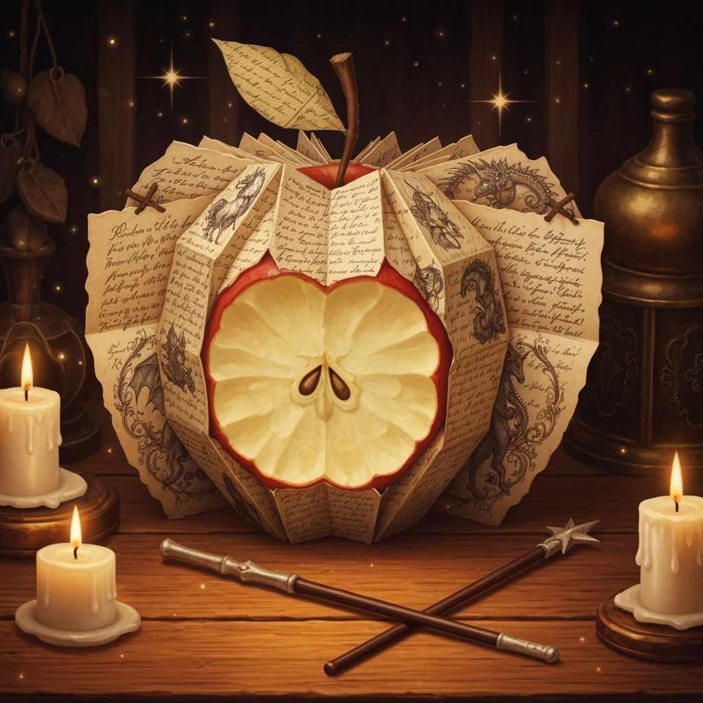 Enchanted Apple with Witch's Notes, Disney Style