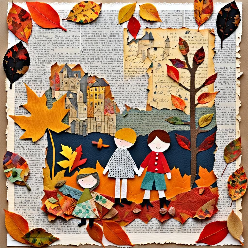 Elaborate Fall Paper Collage Masterpiece