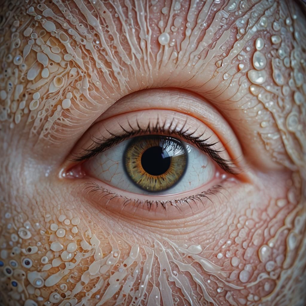 Macro Eye Photography with Trypophobic Patterns