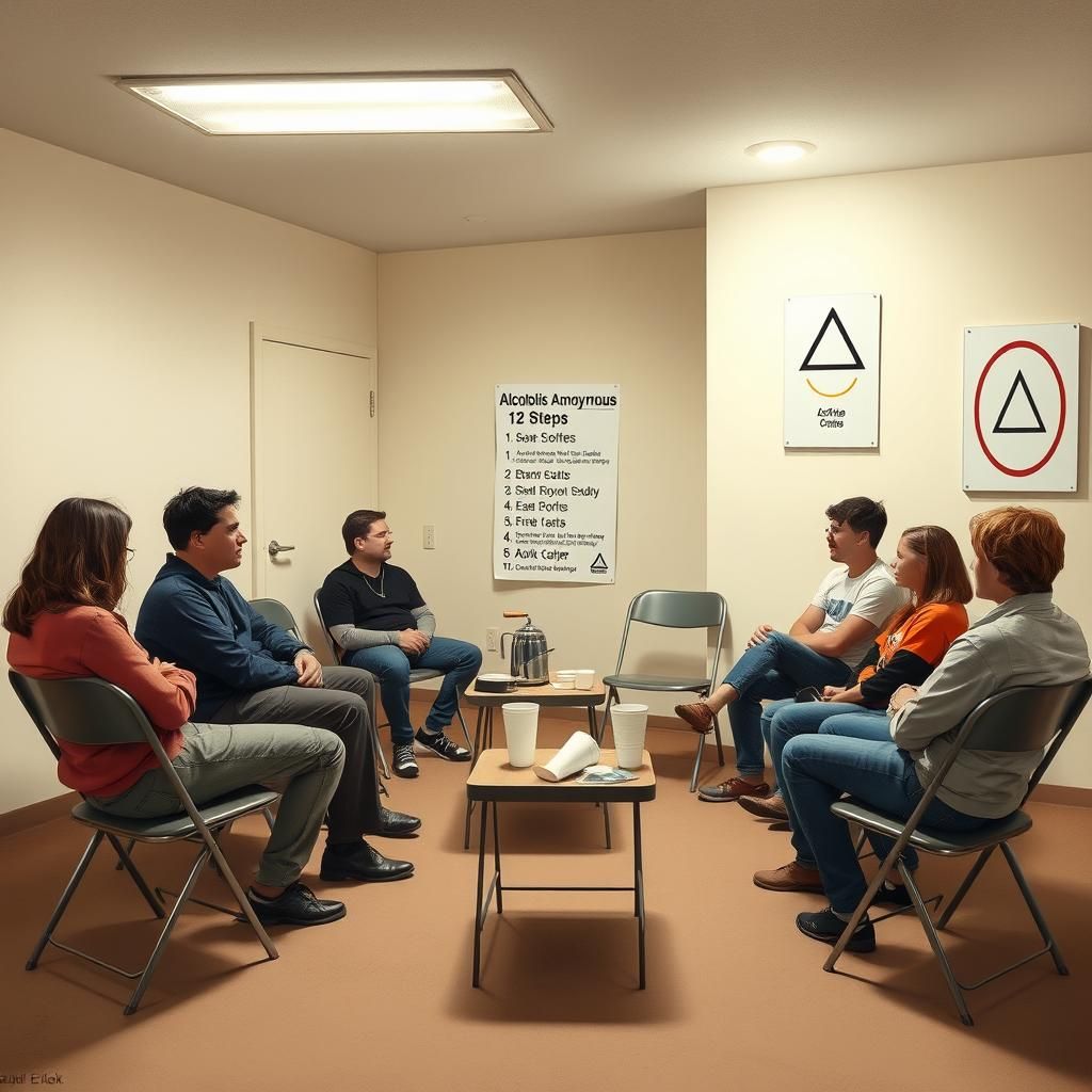 Support Group Meeting in Photorealistic Style
