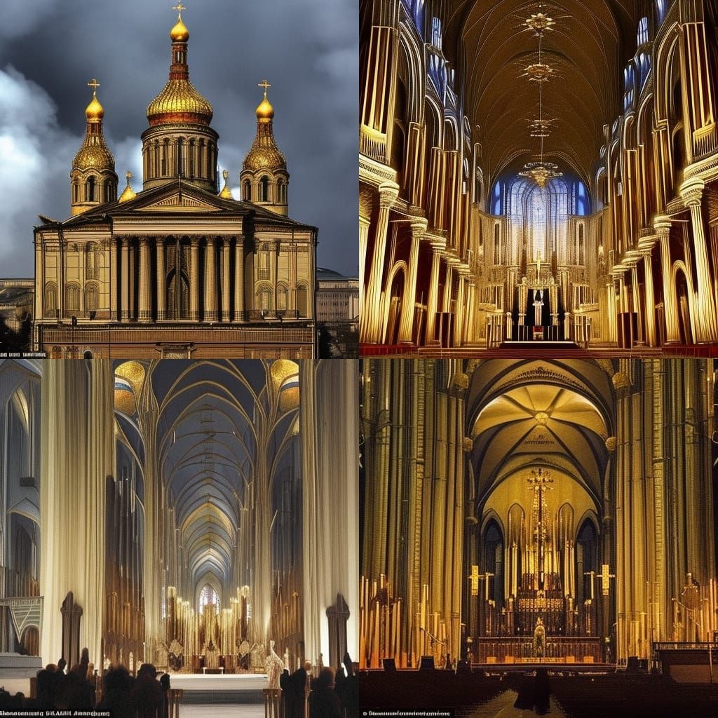 Dramatic Cathedral Ruins in Digital Matte Painting