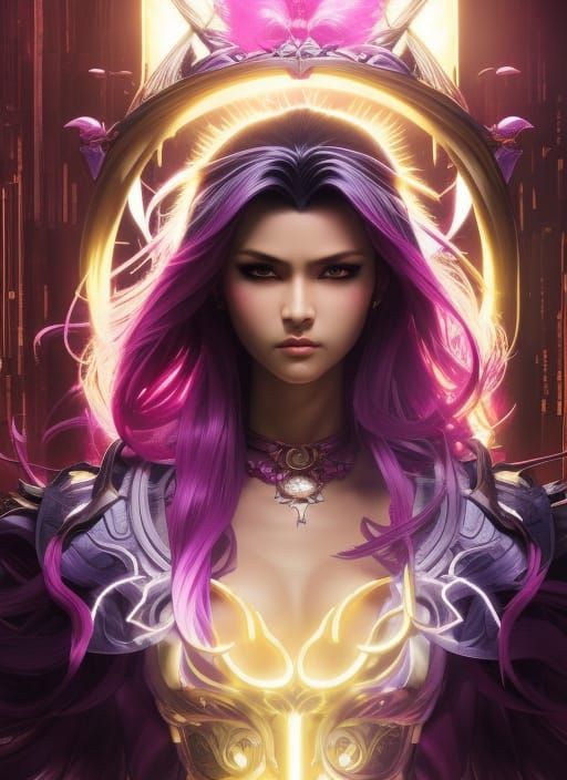 Deer Goddess Portrait in Dark Fantasy Style