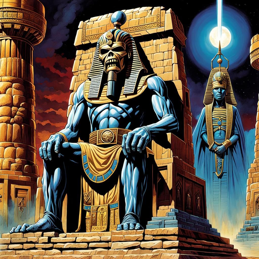 Iron Maiden's Eddie as Pharaoh Stone Mummy
