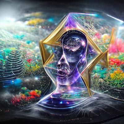Hermetic Principle: Cosmic Holographic Astral Illustration