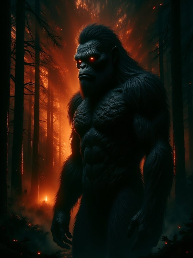 <lora:-Omnious-:1.0>

A massive, ancient bigfoot stands silh...