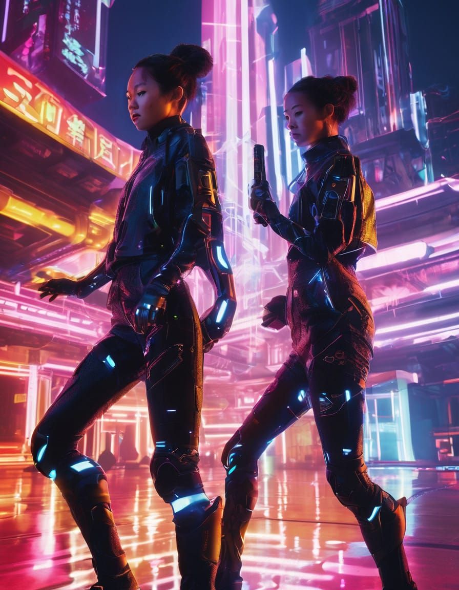Dark City Club District: Club dancers heading home