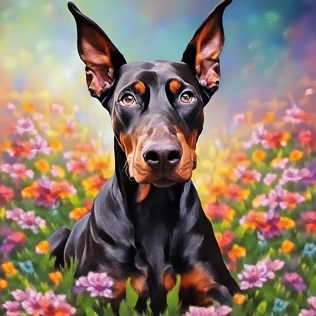 <lora:atos:1.0> Cute doberman