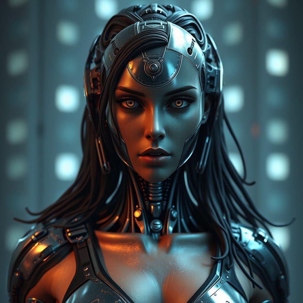 Epic Female Terminator Cyber Form in 8K Resolution
