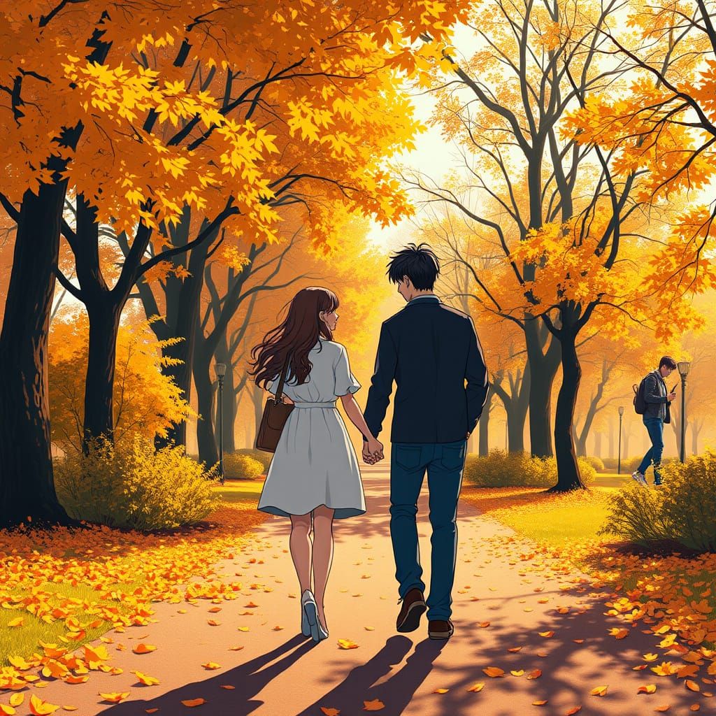 Romantic Park Stroll in Studio Trigger Style