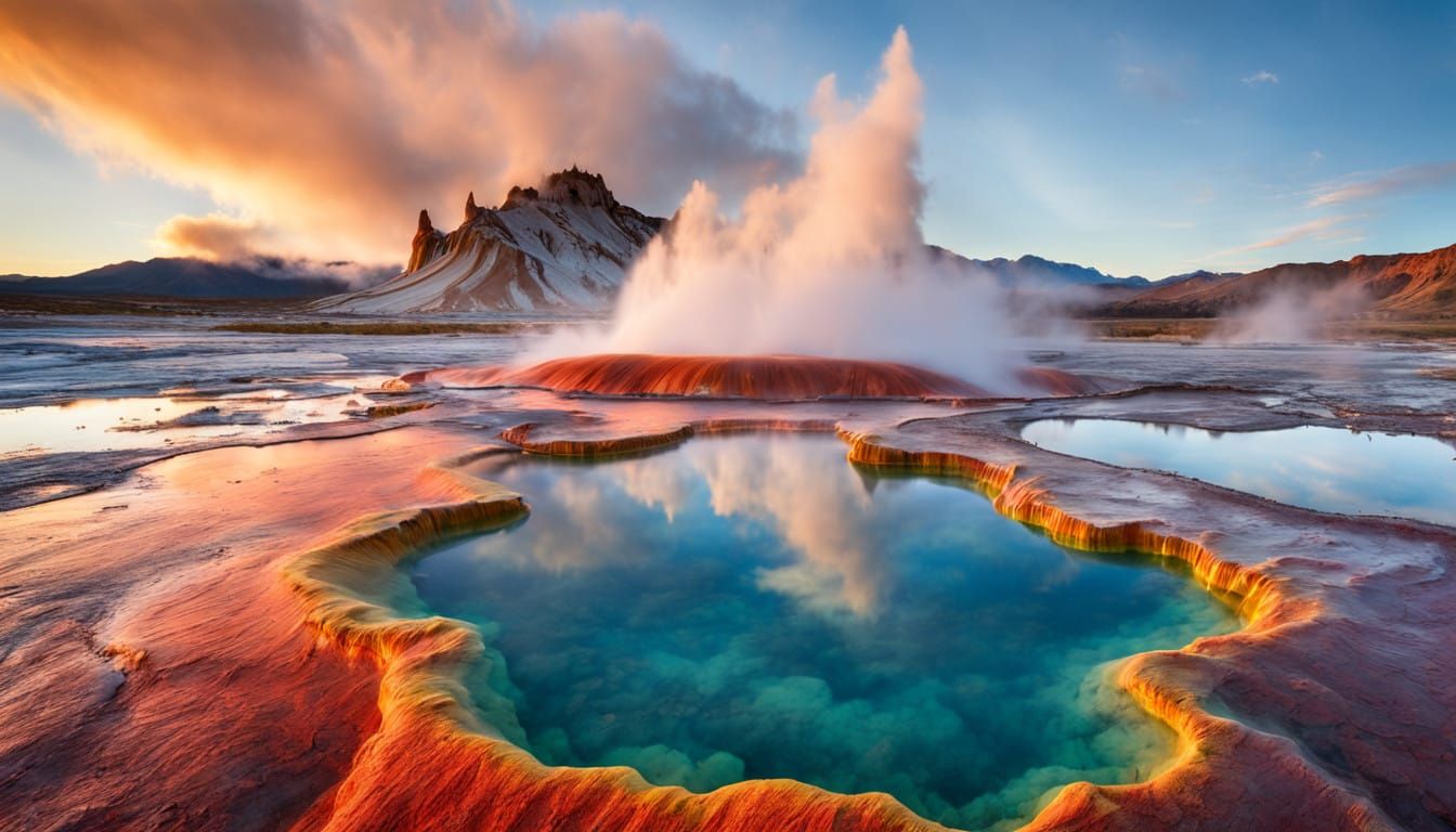 Majestic Fly Geyser in Epic Landscape Photography