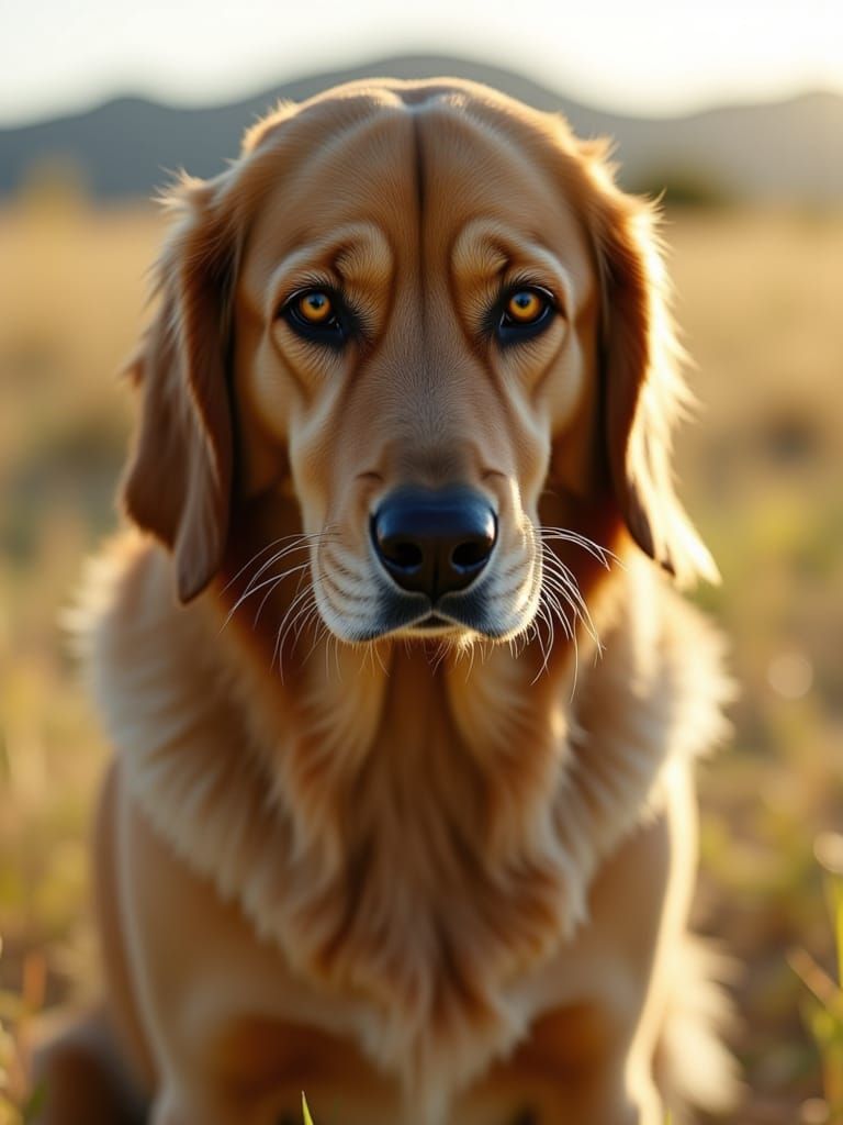 High Fashion Dog Poses in Warm Sunlight