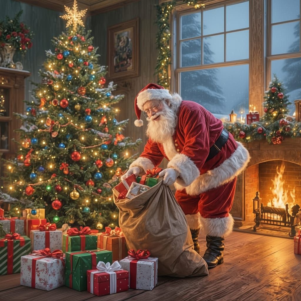 Cozy Christmas Interior: No Snow Indoors