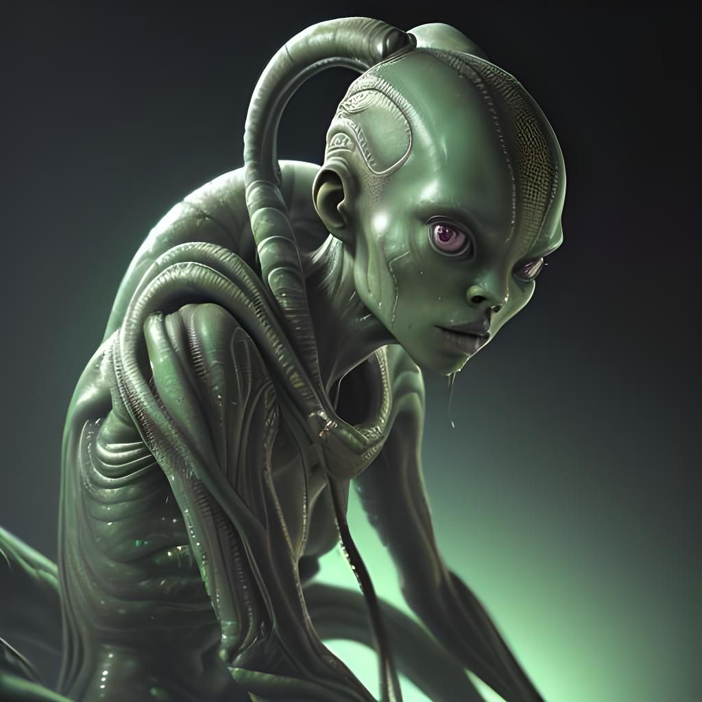 Alien Mozart in Sci-Fi Nature, Analog Style