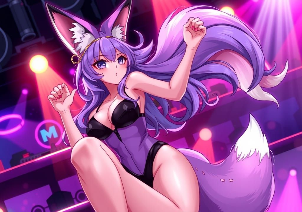 fox girl at the club