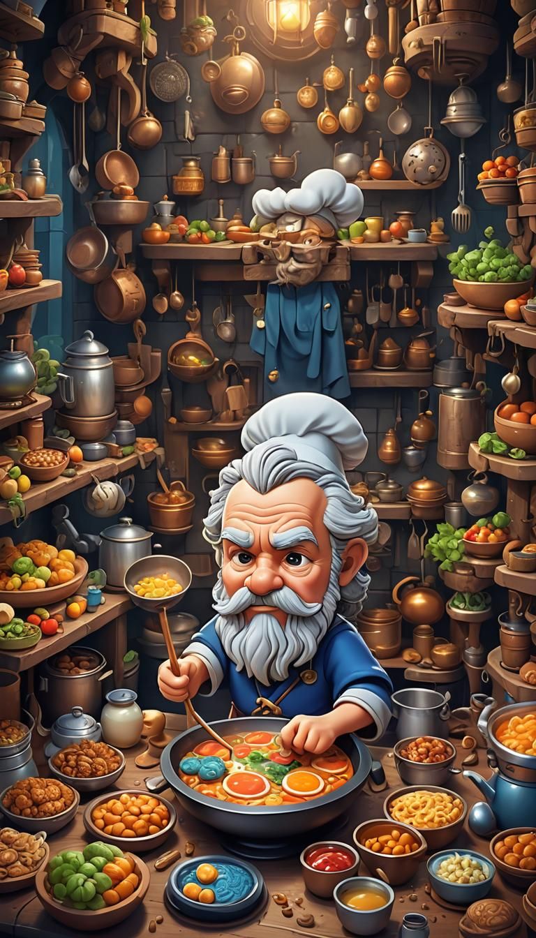 Chibi Socrates Cooking, Disney Art Style